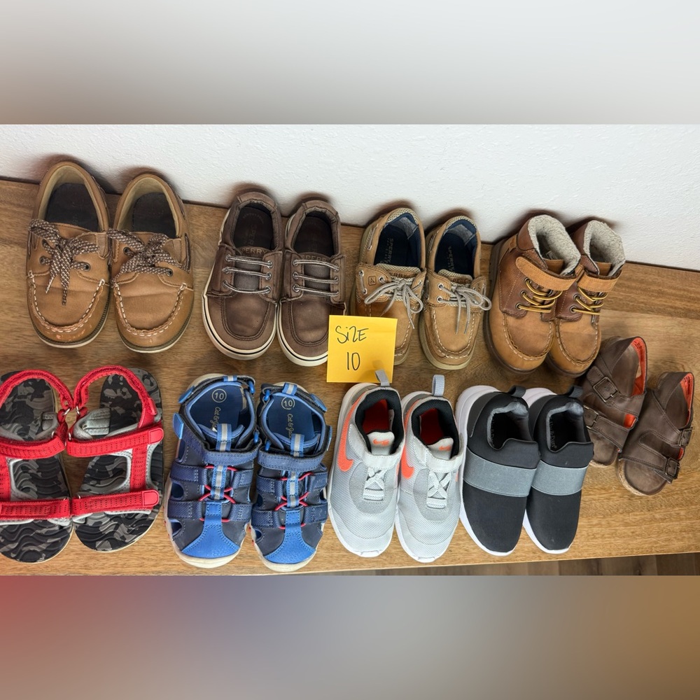 Assorted Lot of Kids Boys Shoes Collection - Size 10